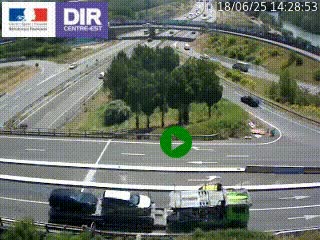 <h2>Webcam traffic à Grenoble-sud sur l'autoroute A480. Vue orientée vers l'entrée et la sortie de Grenoble</h2>