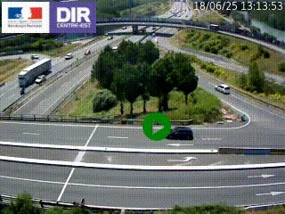 <h2>Webcam traffic à Grenoble-sud sur l'autoroute A480. Vue orientée vers l'entrée et la sortie de Grenoble</h2>