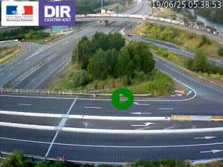 <h2>Webcam traffic à Grenoble-sud sur l'autoroute A480. Vue orientée vers l'entrée et la sortie de Grenoble</h2>