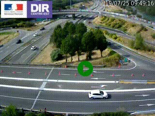 <h2>Webcam traffic à Grenoble-sud sur l'autoroute A480. Vue orientée vers l'entrée et la sortie de Grenoble</h2>
