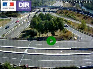 <h2>Webcam traffic à Grenoble-sud sur l'autoroute A480. Vue orientée vers l'entrée et la sortie de Grenoble</h2>