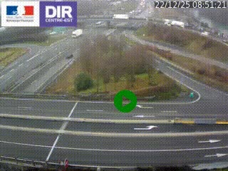 Webcam traffic à Grenoble-sud sur l'autoroute A480. Vue orientée vers l'entrée et la sortie de Grenoble