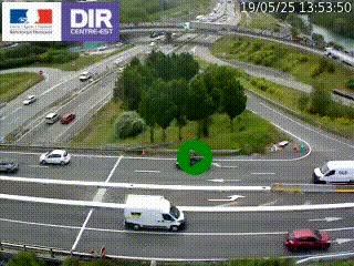 <h2>Webcam traffic à Grenoble-sud sur l'autoroute A480. Vue orientée vers l'entrée et la sortie de Grenoble</h2>
