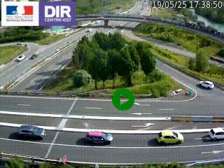 <h2>Webcam traffic à Grenoble-sud sur l'autoroute A480. Vue orientée vers l'entrée et la sortie de Grenoble</h2>