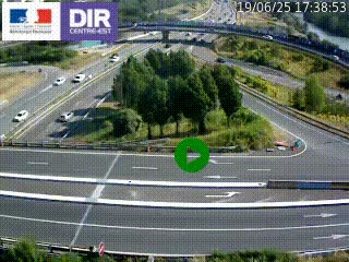 <h2>Webcam traffic à Grenoble-sud sur l'autoroute A480. Vue orientée vers l'entrée et la sortie de Grenoble</h2>