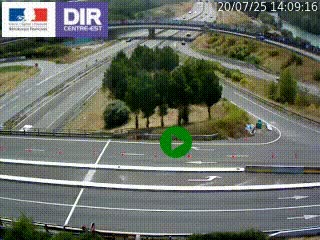 <h2>Webcam traffic à Grenoble-sud sur l'autoroute A480. Vue orientée vers l'entrée et la sortie de Grenoble</h2>