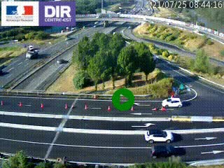 <h2>Webcam traffic à Grenoble-sud sur l'autoroute A480. Vue orientée vers l'entrée et la sortie de Grenoble</h2>