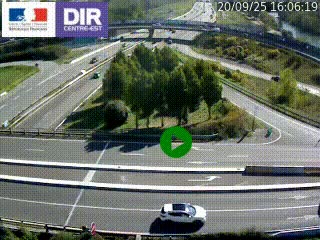 <h2>Webcam traffic à Grenoble-sud sur l'autoroute A480. Vue orientée vers l'entrée et la sortie de Grenoble</h2>