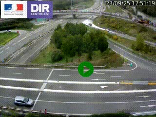 <h2>Webcam traffic à Grenoble-sud sur l'autoroute A480. Vue orientée vers l'entrée et la sortie de Grenoble</h2>