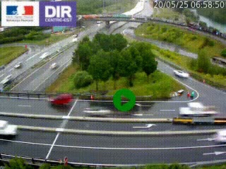 <h2>Webcam traffic à Grenoble-sud sur l'autoroute A480. Vue orientée vers l'entrée et la sortie de Grenoble</h2>