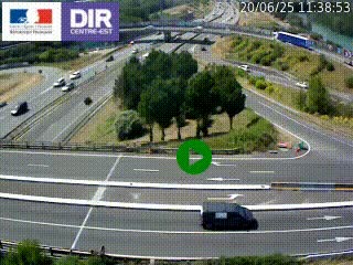 <h2>Webcam traffic à Grenoble-sud sur l'autoroute A480. Vue orientée vers l'entrée et la sortie de Grenoble</h2>