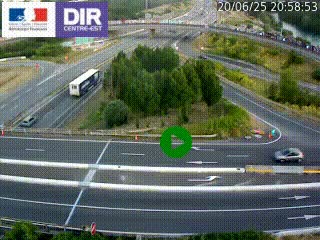 <h2>Webcam traffic à Grenoble-sud sur l'autoroute A480. Vue orientée vers l'entrée et la sortie de Grenoble</h2>