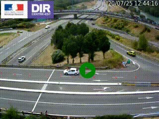 <h2>Webcam traffic à Grenoble-sud sur l'autoroute A480. Vue orientée vers l'entrée et la sortie de Grenoble</h2>