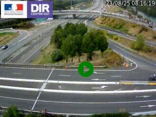 <h2>Webcam traffic à Grenoble-sud sur l'autoroute A480. Vue orientée vers l'entrée et la sortie de Grenoble</h2>