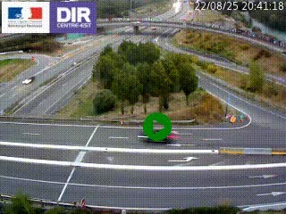 <h2>Webcam traffic à Grenoble-sud sur l'autoroute A480. Vue orientée vers l'entrée et la sortie de Grenoble</h2>
