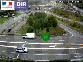 <h2>Webcam traffic à Grenoble-sud sur l'autoroute A480. Vue orientée vers l'entrée et la sortie de Grenoble</h2>