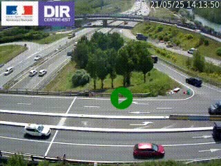 <h2>Webcam traffic à Grenoble-sud sur l'autoroute A480. Vue orientée vers l'entrée et la sortie de Grenoble</h2>