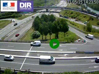 <h2>Webcam traffic à Grenoble-sud sur l'autoroute A480. Vue orientée vers l'entrée et la sortie de Grenoble</h2>