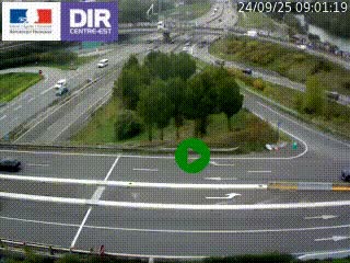 <h2>Webcam traffic à Grenoble-sud sur l'autoroute A480. Vue orientée vers l'entrée et la sortie de Grenoble</h2>