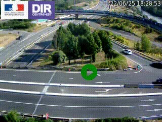<h2>Webcam traffic à Grenoble-sud sur l'autoroute A480. Vue orientée vers l'entrée et la sortie de Grenoble</h2>