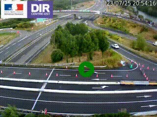 <h2>Webcam traffic à Grenoble-sud sur l'autoroute A480. Vue orientée vers l'entrée et la sortie de Grenoble</h2>