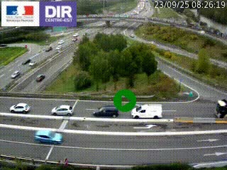 <h2>Webcam traffic à Grenoble-sud sur l'autoroute A480. Vue orientée vers l'entrée et la sortie de Grenoble</h2>