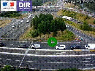 <h2>Webcam traffic à Grenoble-sud sur l'autoroute A480. Vue orientée vers l'entrée et la sortie de Grenoble</h2>