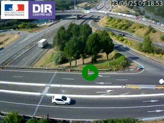 <h2>Webcam traffic à Grenoble-sud sur l'autoroute A480. Vue orientée vers l'entrée et la sortie de Grenoble</h2>
