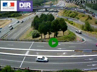 <h2>Webcam traffic à Grenoble-sud sur l'autoroute A480. Vue orientée vers l'entrée et la sortie de Grenoble</h2>