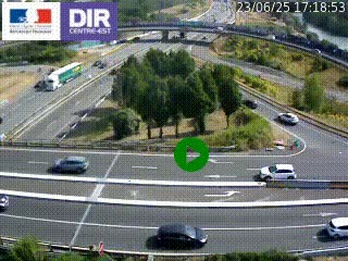 <h2>Webcam traffic à Grenoble-sud sur l'autoroute A480. Vue orientée vers l'entrée et la sortie de Grenoble</h2>