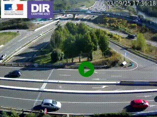 <h2>Webcam traffic à Grenoble-sud sur l'autoroute A480. Vue orientée vers l'entrée et la sortie de Grenoble</h2>