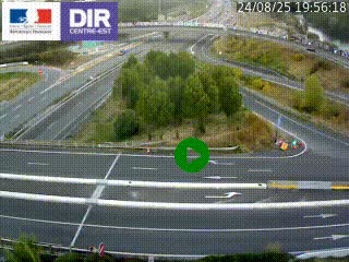 <h2>Webcam traffic à Grenoble-sud sur l'autoroute A480. Vue orientée vers l'entrée et la sortie de Grenoble</h2>
