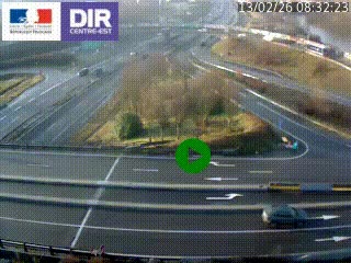 <h2>Webcam traffic à Grenoble-sud sur l'autoroute A480. Vue orientée vers l'entrée et la sortie de Grenoble</h2>