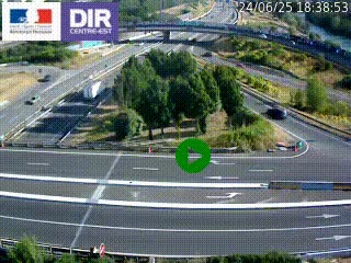 <h2>Webcam traffic à Grenoble-sud sur l'autoroute A480. Vue orientée vers l'entrée et la sortie de Grenoble</h2>