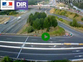 <h2>Webcam traffic à Grenoble-sud sur l'autoroute A480. Vue orientée vers l'entrée et la sortie de Grenoble</h2>