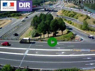 <h2>Webcam traffic à Grenoble-sud sur l'autoroute A480. Vue orientée vers l'entrée et la sortie de Grenoble</h2>