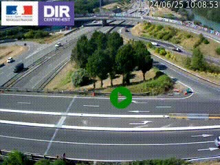 <h2>Webcam traffic à Grenoble-sud sur l'autoroute A480. Vue orientée vers l'entrée et la sortie de Grenoble</h2>