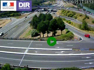 <h2>Webcam traffic à Grenoble-sud sur l'autoroute A480. Vue orientée vers l'entrée et la sortie de Grenoble</h2>