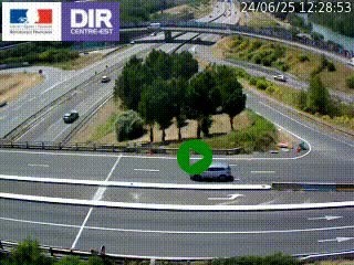 <h2>Webcam traffic à Grenoble-sud sur l'autoroute A480. Vue orientée vers l'entrée et la sortie de Grenoble</h2>