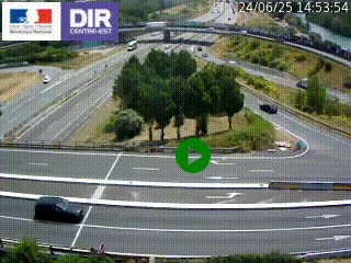 <h2>Webcam traffic à Grenoble-sud sur l'autoroute A480. Vue orientée vers l'entrée et la sortie de Grenoble</h2>