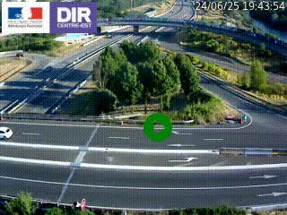 <h2>Webcam traffic à Grenoble-sud sur l'autoroute A480. Vue orientée vers l'entrée et la sortie de Grenoble</h2>
