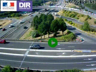 <h2>Webcam traffic à Grenoble-sud sur l'autoroute A480. Vue orientée vers l'entrée et la sortie de Grenoble</h2>