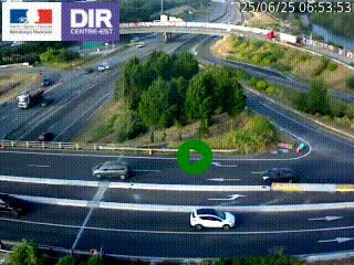 <h2>Webcam traffic à Grenoble-sud sur l'autoroute A480. Vue orientée vers l'entrée et la sortie de Grenoble</h2>