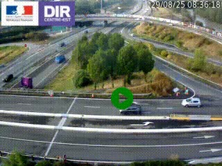 <h2>Webcam traffic à Grenoble-sud sur l'autoroute A480. Vue orientée vers l'entrée et la sortie de Grenoble</h2>