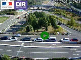 <h2>Webcam traffic à Grenoble-sud sur l'autoroute A480. Vue orientée vers l'entrée et la sortie de Grenoble</h2>