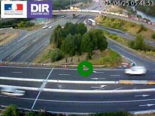 <h2>Webcam traffic à Grenoble-sud sur l'autoroute A480. Vue orientée vers l'entrée et la sortie de Grenoble</h2>
