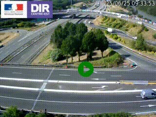 <h2>Webcam traffic à Grenoble-sud sur l'autoroute A480. Vue orientée vers l'entrée et la sortie de Grenoble</h2>