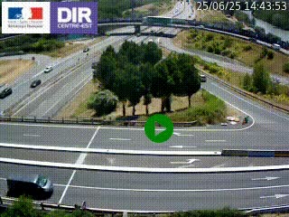 <h2>Webcam traffic à Grenoble-sud sur l'autoroute A480. Vue orientée vers l'entrée et la sortie de Grenoble</h2>