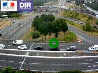 <h2>Webcam traffic à Grenoble-sud sur l'autoroute A480. Vue orientée vers l'entrée et la sortie de Grenoble</h2>