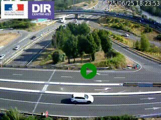 <h2>Webcam traffic à Grenoble-sud sur l'autoroute A480. Vue orientée vers l'entrée et la sortie de Grenoble</h2>